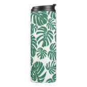 Nahtloses Muster mit Blätter von Monstera. Decorat Thermosbecher (Nach links gedreht)