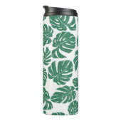 Nahtloses Muster mit Blätter von Monstera. Decorat Thermosbecher (Nach rechts gedreht)