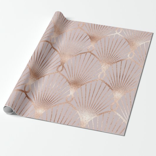 Nahtloses Muster mit Blattgold Geschenkpapier (Ungerollt)