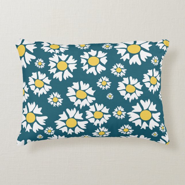 Nahtloses Muster mit Blume Dekokissen (Vorderseite)