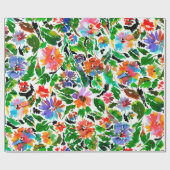 Nahtloses Muster mit Blume Geschenkpapier (Flach)