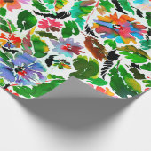 Nahtloses Muster mit Blume Geschenkpapier (Ecke)