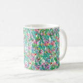 Nahtloses Muster mit Blume, Hintergrund der Pflanz Kaffeetasse (VorderseiteRechts)