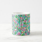 Nahtloses Muster mit Blume, Hintergrund der Pflanz Kaffeetasse (Mittel)