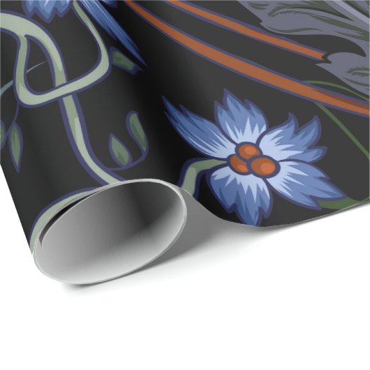 Nahtloses Muster mit Blume im Art Deko Stil. M Geschenkpapier (Rolleneckpunkt)