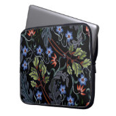 Nahtloses Muster mit Blume im Art Deko Stil. M Laptopschutzhülle (Vorderseite Links)