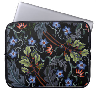 Nahtloses Muster mit Blume im Art Deko Stil. M Laptopschutzhülle