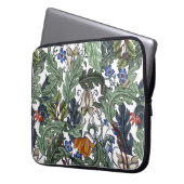 Nahtloses Muster mit Blume im Art Deko Stil. M Laptopschutzhülle (Vorderseite Links)