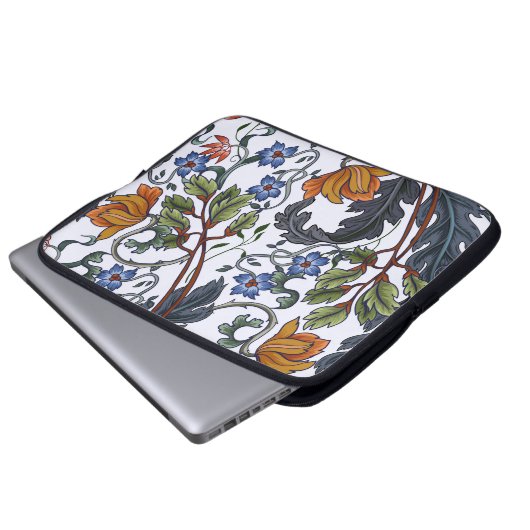 Nahtloses Muster mit Blume im Art Deko Stil. M Laptopschutzhülle (Vorne Knopf)