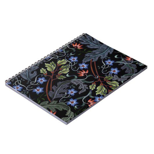 Nahtloses Muster mit Blume im Art Deko Stil. M Notizblock (Linke Seite)