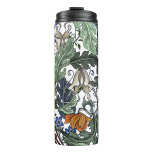 Nahtloses Muster mit Blume im Art Deko Stil. M Thermosbecher