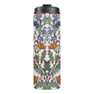 Nahtloses Muster mit Blume im Art Deko Stil. M Thermosbecher