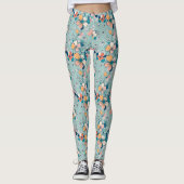 Nahtloses Muster mit Blume Leggings (Vorderseite)