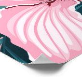 Nahtloses Muster mit Blume Orchid, farbenfroh tro Poster (Ecke)
