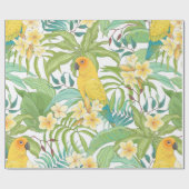 Nahtloses Muster mit Blume Plumeria, Blätter und Geschenkpapier (Flach)