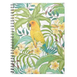 Nahtloses Muster mit Blume Plumeria, Blätter und  Notizblock