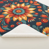 nahtloses Muster mit Blume Sherpadecke (3/4)