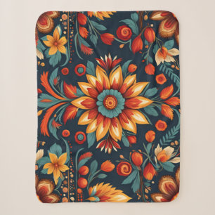 nahtloses Muster mit Blume Sherpadecke