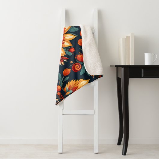 nahtloses Muster mit Blume Sherpadecke (Beispiel)