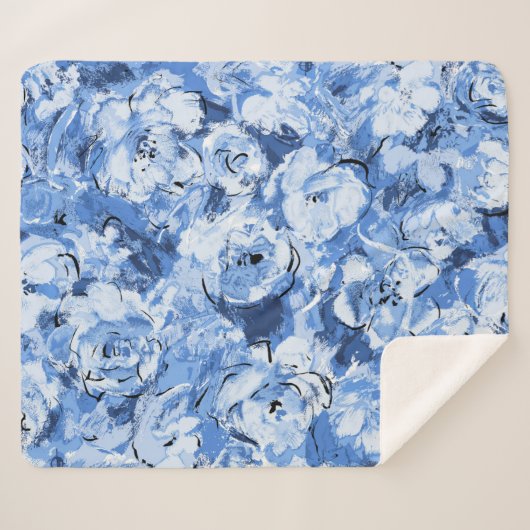 Nahtloses Muster mit Blume Sherpadecke (Vorderseite (Horizontal))