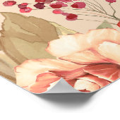 Nahtloses Muster mit Blume und Blätter. Bläschen Poster (Ecke)