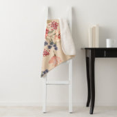 Nahtloses Muster mit Blume und Blätter. Bläschen Sherpadecke (Beispiel)