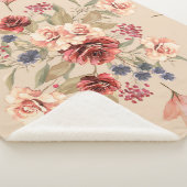 Nahtloses Muster mit Blume und Blätter. Bläschen Sherpadecke (3/4)