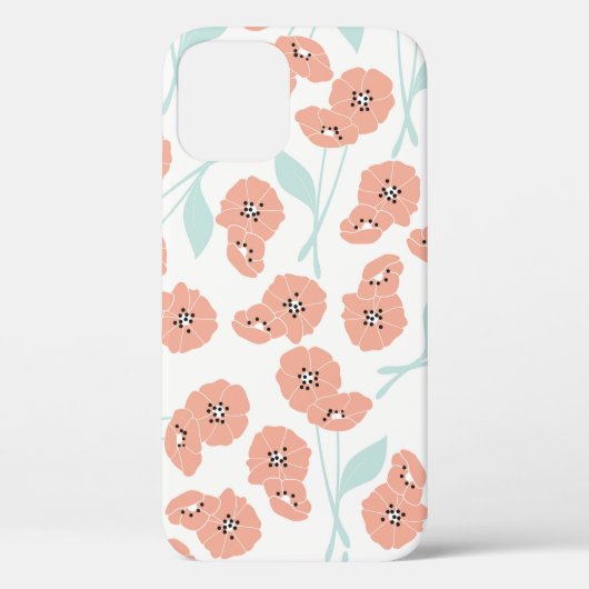 Nahtloses Muster mit Blume und Blumenelementen, Case-Mate iPhone Hülle (Rückseite)