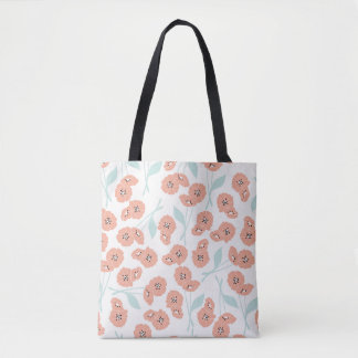 Nahtloses Muster mit Blume und Blumenelementen, Tasche