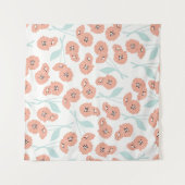 Nahtloses Muster mit Blume und Blumenelementen, Wandteppich (Vorderseite (Horizontal))