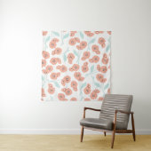 Nahtloses Muster mit Blume und Blumenelementen, Wandteppich (Beispiel)