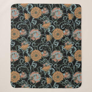 Nahtloses Muster mit Blume. Vintager Sommer Femi Sherpadecke