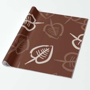 Nahtloses Muster mit Blumenmotiv und Blättern. Str Geschenkpapier