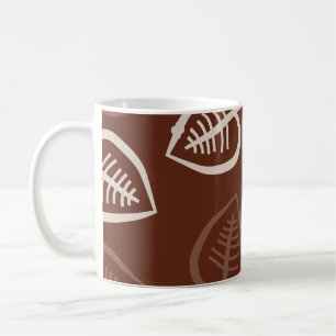 Nahtloses Muster mit Blumenmotiv und Blättern. Str Kaffeetasse