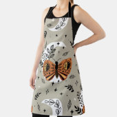 Nahtloses Muster mit böhmischem Schmetterling auf Schürze (InSitu)