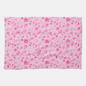 Nahtloses Muster mit Bonbons, Lollipops, blauem Ba Geschirrtuch (Horizontal)