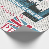  Nahtloses Muster mit britischen oder Londoner Zei Geschenkpapier (Ecke)