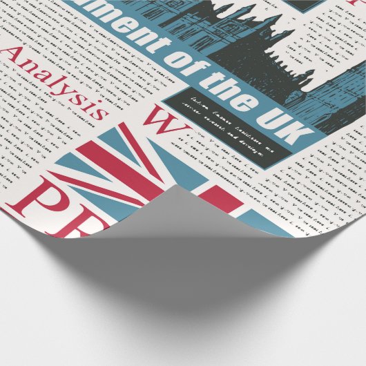 Nahtloses Muster mit britischen oder Londoner Zei Geschenkpapier (Ecke)