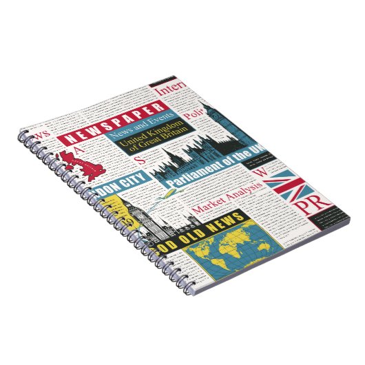 Nahtloses Muster mit britischen oder Londoner Zeit Notizblock (Rechte Seite)