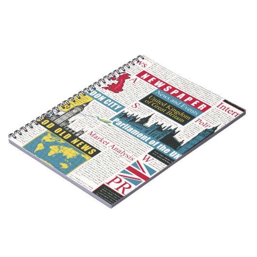 Nahtloses Muster mit britischen oder Londoner Zeit Notizblock (Linke Seite)