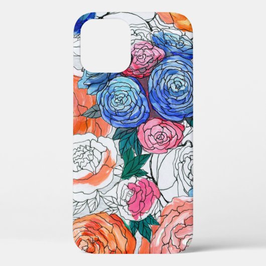 Nahtloses Muster mit bunten Blume Case-Mate iPhone Hülle (Rückseite)
