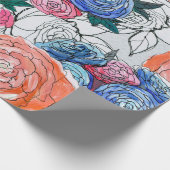 Nahtloses Muster mit bunten Blume Geschenkpapier (Ecke)