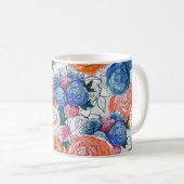 Nahtloses Muster mit bunten Blume Kaffeetasse (VorderseiteRechts)