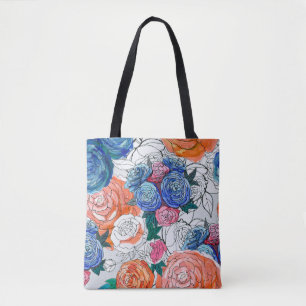 Nahtloses Muster mit bunten Blume Tasche
