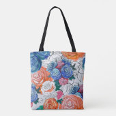 Nahtloses Muster mit bunten Blume Tasche (Rückseite)
