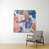 Nahtloses Muster mit bunten Blume Wandteppich (Beispiel (Horizontal))