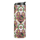 Nahtloses Muster mit bunten Herzen Thermosbecher (Nach links gedreht)