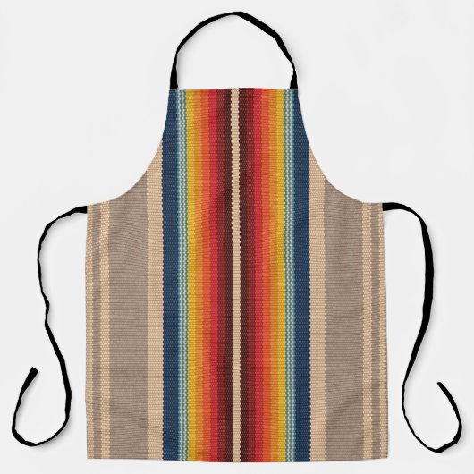 Nahtloses Muster mit bunten Streifen Schürze (Vorderseite)