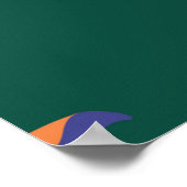 Nahtloses Muster mit bunten Wolken und Poster (Ecke)