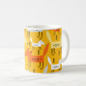 Nahtloses Muster mit Cartoon-Füchsen, Dekorelement Kaffeetasse (VorderseiteRechts)
